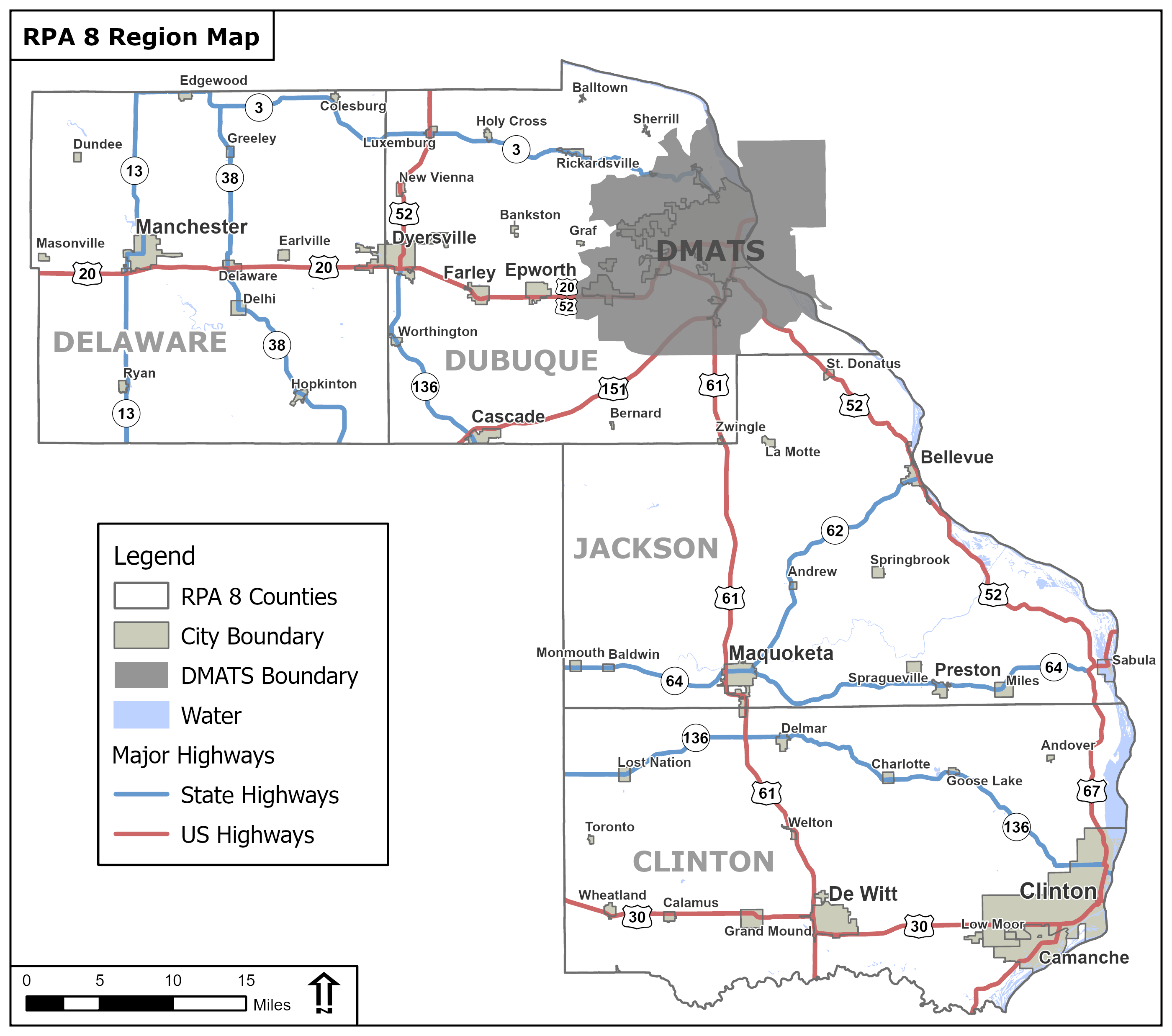 RPA Region Map